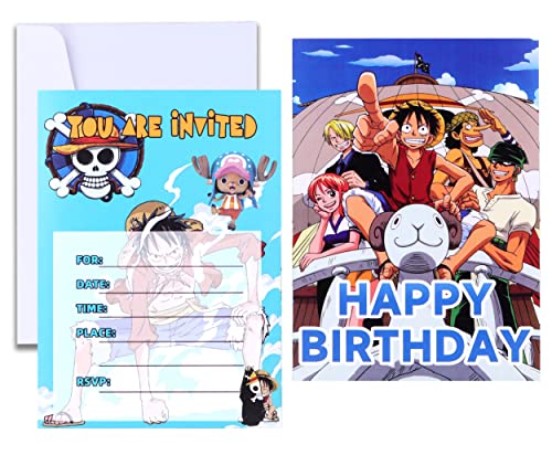 Roffatide Anime Einteilige Einladungskarten Happy Birthday Supplies 16 PCS Füllen Sie Einladungen mit Umschlägen für Mädchen und Jungen 5x7 Zoll aus Roffatide Anime Einteilige Einladungskarten Happy Birthday Supplies 16 PCS Füllen Sie Einladungen mit Umschlägen für Mädchen und Jungen 5x7 Zoll aus von Roffatide