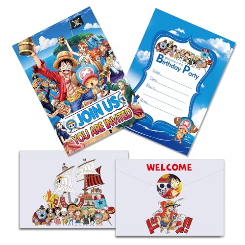 Roffatide Anime Einladungskarten Happy Birthday Supplies 12 Pcs Füllen Sie Einladungen mit Umschlägen für Mädchen und Jungen 4.2x5.9 Zoll aus Roffatide Anime Einladungskarten Happy Birthday Supplies 12 Pcs Füllen Sie Einladungen mit Umschlägen für Mädchen und Jungen 4.2x5.9 Zoll aus von Roffatide