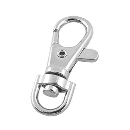 Rohans Karabinerverschluss, klein, für Schlüssel/Spaltringe, 37 x 16 mm silber von Rohans