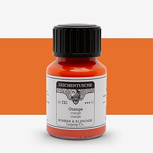 Rohrer + Klingner Zeichentusche - 721 Orange, 50 ml Rohrer + Klingner Zeichentusche - 721 Orange, 50 ml von Rohrer & Klingner