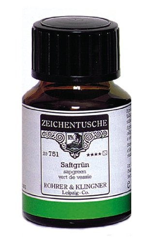 Rohrer + Klingner Zeichentusche - 751 Saftgrün, 50 ml von Rohrer&Klingner