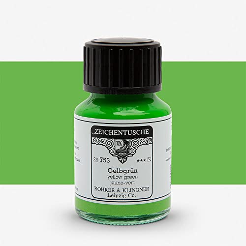 Rohrer + Klingner Zeichentusche - 753 Gelbgrün, 50 ml Rohrer + Klingner Zeichentusche - 753 Gelbgrün, 50 ml von Rohrer & Klingner