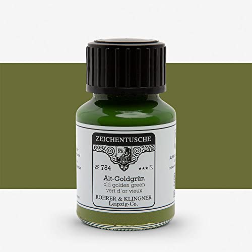 Rohrer + Klingner Zeichentusche - 754 Alt Goldgrün, 50 ml Rohrer + Klingner Zeichentusche - 754 Alt Goldgrün, 50 ml von Rohrer & Klingner