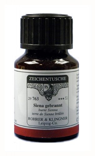 Rohrer + Klingner Zeichentusche - 763 Siena gebrannt, 50 ml Rohrer + Klingner Zeichentusche - 763 Siena gebrannt, 50 ml von Rohrer & Klingner