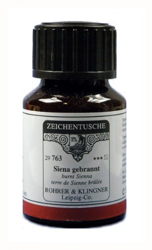 Rohrer + Klingner Zeichentusche - 763 Siena gebrannt, 50 ml von EDUCATES