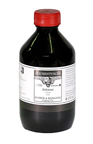 Rohrer & Klinger Zeichentusche 250ml Flasche, schwarz Rohrer & Klinger Zeichentusche 250ml Flasche, schwarz von Rohrer & Klingner