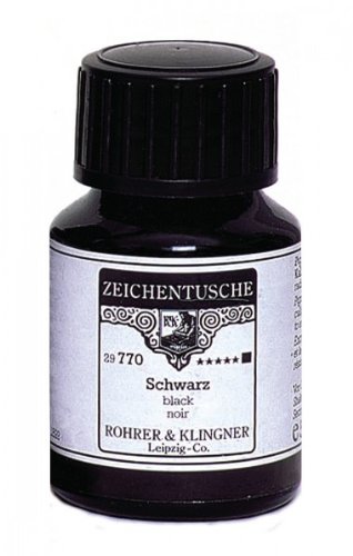 Rohrer & Klingner 50 ml Flasche Zeichentusche | Schwarz von Rohrer & Klingner