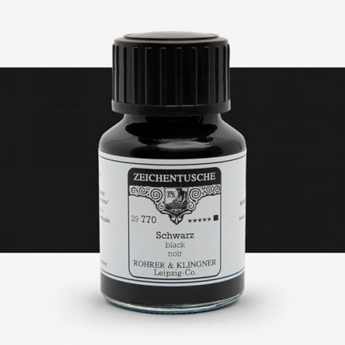 Rohrer & Klingner 50 ml Flasche Zeichentusche | Schwarz von Rohrer & Klingner