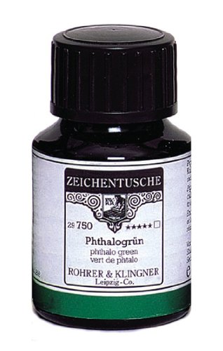 Rohrer & Klingner Zeichentusche Phthalogrün 50 ml von Rohrer & Klingner
