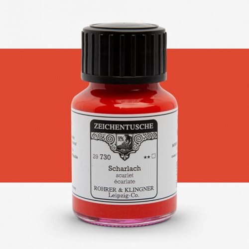 Rohrer & Klingner Zeichentusche Scharlach 50 ml Rohrer & Klingner Zeichentusche Scharlach 50 ml von Rohrer & Klingner
