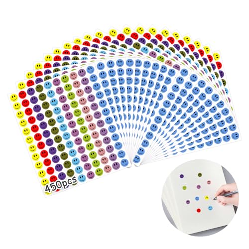 5400 Stück Smiley Sticker,Emoji Stickers,Smiley,Blatt Belohnungssticker,Aufkleber Smiley,Rund Punkte,Smiley-Aufkleber für Schule,Lebendige Farben,für Schule,Zuhause,Büro 5400 Stück Smiley Sticker,Emoji Stickers,Smiley,Blatt Belohnungssticker,Aufkleber Smiley,Rund Punkte,Smiley-Aufkleber für Schule,Lebendige Farben,für Schule,Zuhause,Büro von Roinaid