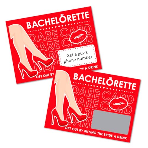 Bachelorette Dare Kartenspiel - 25 lustige Rubbel-Herausforderungen für Mädchennacht, Brautparty, Brautstamm, Partygeschenke & Spiele - lustiges Spiel für Brautjungfern & zukünftige Braut - Rot - Made Bachelorette Dare Kartenspiel - 25 lustige Rubbel-Herausforderungen für Mädchennacht, Brautparty, Brautstamm, Partygeschenke & Spiele - lustiges Spiel für Brautjungfern & zukünftige Braut - Rot - Made von RokAPary