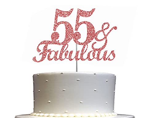Fabulous & 55 Rose Gold Glitter Cake Topper 55. Geburtstag Party Dekorationen Ideen Premium Qualität Dekoration Stabil doppelseitig Glitzer Acryl Stick Made in USA Fabulous & 55 Rose Gold Glitter Cake Topper 55. Geburtstag Party Dekorationen Ideen Premium Qualität Dekoration Stabil doppelseitig Glitzer Acryl Stick Made in USA von RokAPary