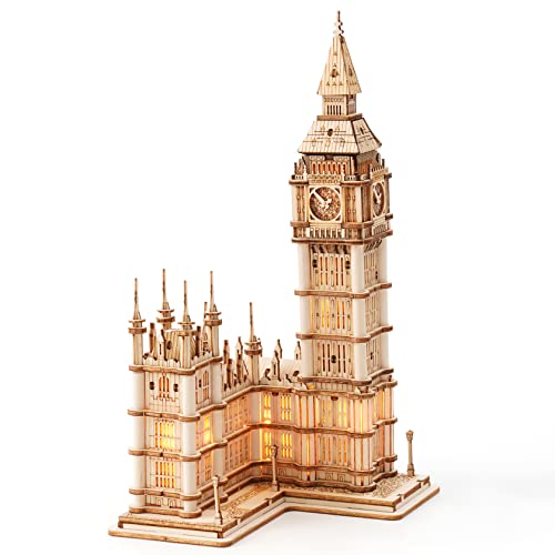 Rolife Holzpuzzle Erwachsene 3D Modellbau Holzbausatz für Erwachsene Teenager 220 Teilen, Big Ben von Rolife