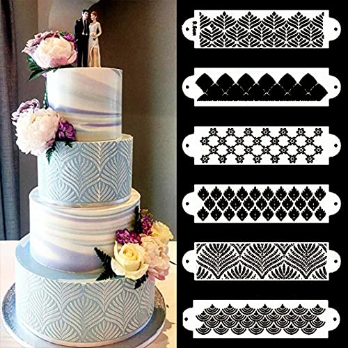Rolin Roliy 6Pcs Kuchen Dekorations Schablonen Torte Lace Schablone Spray Blumen Backen Formen Hochzeitstorten Border Mould Wheat Spike Cake Stencils Rolin Roliy 6Pcs Kuchen Dekorations Schablonen Torte Lace Schablone Spray Blumen Backen Formen Hochzeitstorten Border Mould Wheat Spike Cake Stencils von Rolin Roly
