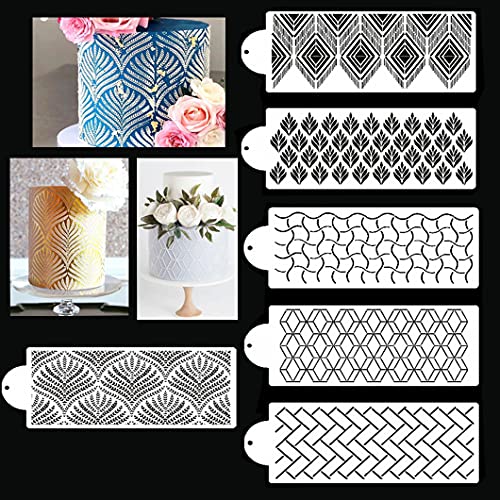 Rolin Roliy 6Pcs Kuchen Dekorations Schablonen Torte Lace Schablone Spray Blumen Backen Formen Hochzeitstorten Border Mould Wheat Spike Cake Stencils Rolin Roliy 6Pcs Kuchen Dekorations Schablonen Torte Lace Schablone Spray Blumen Backen Formen Hochzeitstorten Border Mould Wheat Spike Cake Stencils von Rolin Roly