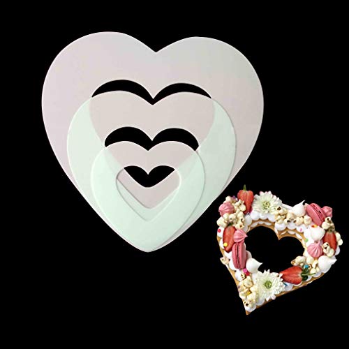 Rolin Roly 3PCS Herzform Kuchen Schablonen Große PlastikSchablone Herz Kuchen dekorieren Formen DIY Backzubehör Tortendeko für Obst Hochzeit Geburtstag Party Dekoration Rolin Roly 3PCS Herzform Kuchen Schablonen Große PlastikSchablone Herz Kuchen dekorieren Formen DIY Backzubehör Tortendeko für Obst Hochzeit Geburtstag Party Dekoration von Rolin Roly