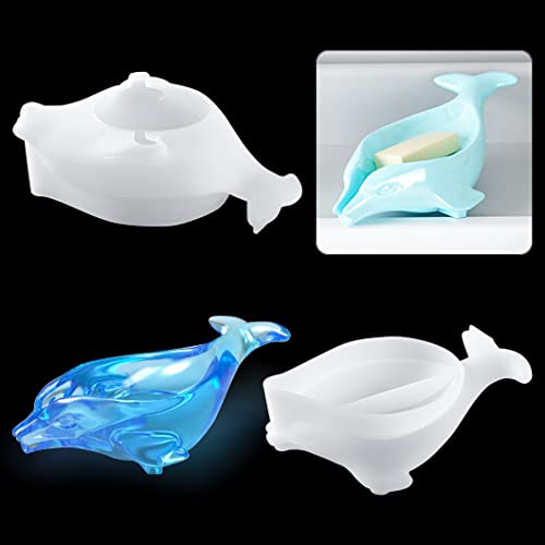 Rolin Roly Delfin Harzform Seifenschale Silikonform Resin Dolphin Mould Tier Aufbewahrungsbox Formen Schmuck Epoxy Gießformen für DIY Handwerk Kristall Badezimmer Rolin Roly Delfin Harzform Seifenschale Silikonform Resin Dolphin Mould Tier Aufbewahrungsbox Formen Schmuck Epoxy Gießformen für DIY Handwerk Kristall Badezimmer von Rolin Roly