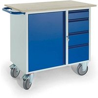 Rollcart Werkstattwagen blau 4 Schubladen von Rollcart