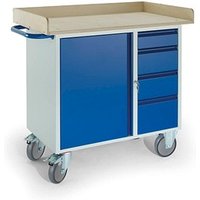 Rollcart Werkstattwagen blau 4 Schubladen von Rollcart