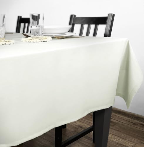 Rollmayer Tischdecke Tischtuch Tischwäsche Gastronomie Kollektion Vivid Uni einfarbig pflegeleicht waschbar(Ecru 2, 110x110cm) von Rollmayer