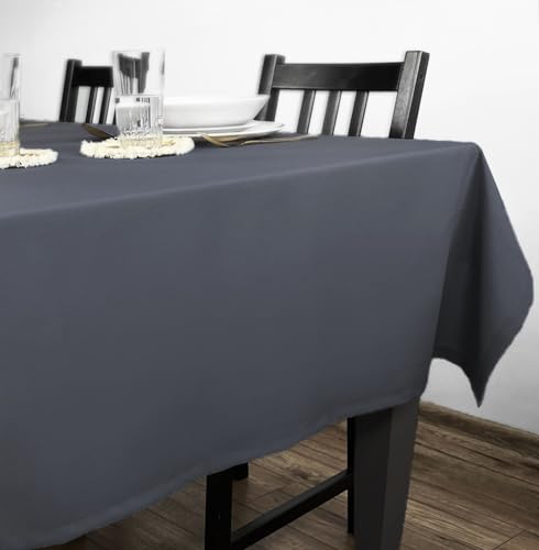 Rollmayer Tischdecke Tischtuch Tischwäsche Gastronomie Kollektion Vivid Uni einfarbig pflegeleicht waschbar(Grafit 33, 100x100cm) von Rollmayer