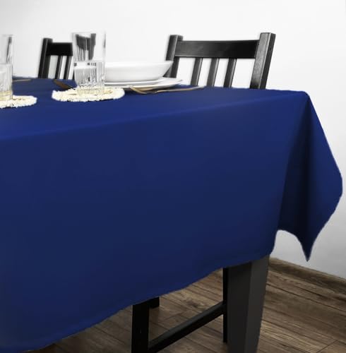 Rollmayer Tischdecke Tischtuch Tischläufer Tischwäsche Gastronomie Kollektion Vivid Uni einfarbig pflegeleicht waschbar (Kornblume Farbe 15, 140x280cm) von Rollmayer