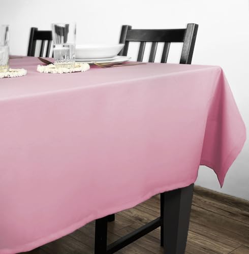 Rollmayer Tischdecke Tischtuch Tischwäsche Gastronomie Kollektion Vivid Uni einfarbig pflegeleicht waschbar(Puderrosa 10, 110x110cm) von Rollmayer