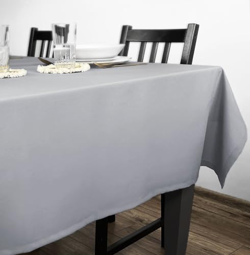 Rollmayer Tischdecke Tischtuch Tischwäsche Gastronomie Kollektion Vivid Uni einfarbig pflegeleicht waschbar(Silbergrau 31, 140x450cm) von Rollmayer