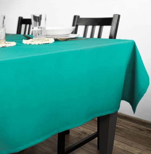 Rollmayer Tischdecke Tischtuch Tischwäsche Gastronomie Kollektion Vivid Uni einfarbig pflegeleicht waschbar(Türkis 17, 110x110cm) von Rollmayer