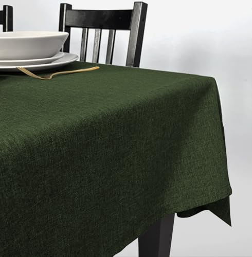 Rollmayer Hersteller abwaschbar Tischdecke Wasserabweisend/Lotuseffekt (Melange Grün 333, 150x450cm) Leinenoptik Tischtuch mit pflegeleicht Fleckschutz, Rechteckig, 4 Farbe & Größe wählbar von Rollmayer