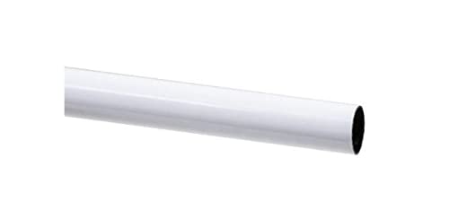 Zubehör für Gardinenstange/Vorhangstange Ø16/19mm / 1-läufig oder 2-läufig (Weiß Matt Rohr 160CM - Ø19mm Wandbefestigung) von Rollmayer