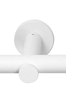Zubehör für Gardinenstange/Vorhangstange Ø16/19mm / 1-läufig oder 2-läufig (Weiß Matt Trägern 1-läufig - Ø19mm Wandbefestigung) von Rollmayer