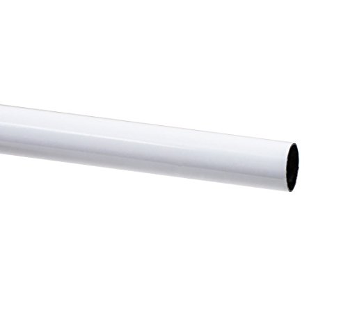 Zubehör für Gardinenstange/Vorhangstange Ø16/19mm / 1-läufig oder 2-läufig (Weiß Rohr 200CM - Ø19mm Wandbefestigung), Teile im 5 Farben! von Rollmayer