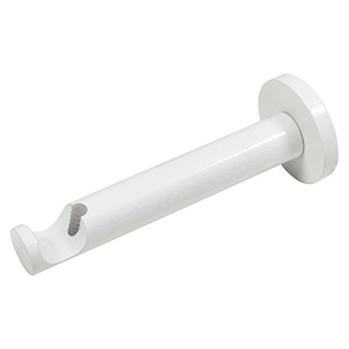 Zubehör für Gardinenstange/Vorhangstange Ø16/19mm / 1-läufig oder 2-läufig (Weiß Trägern 1-läufig - Ø19mm Wandbefestigung), Teile im 5 Farben! von Rollmayer