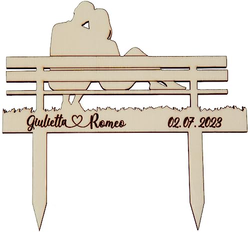 Cake Topper aus Holz, personalisierbar, Größe wählbar, für Kuchen, Jahrestag, Verlobung, Hochzeit, 27 x 14,9 cm Cake Topper aus Holz, personalisierbar, Größe wählbar, für Kuchen, Jahrestag, Verlobung, Hochzeit, 27 x 14,9 cm von RomaLab