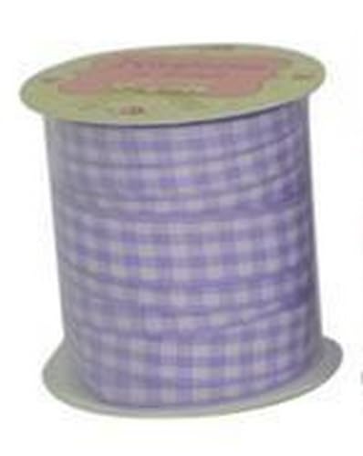 Rolle mit 3 m Band lila und weiß kariert, Höhe 10 mm, Bänder aus Stoff, lila Ribbons Rolle mit 3 m Band lila und weiß kariert, Höhe 10 mm, Bänder aus Stoff, lila Ribbons von RomaLab