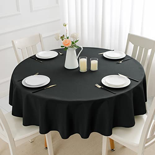Romanstile Schwarze Tischdecke rund 180 cm abwaschbar und wasserabweisend Weihnachten Tischtuch Tischwäsche Table Cloth für Feiern,Cafe,Restaurant,Esszimmer,Winter,Halloween,Silvester,Hochzeit,Herbst Romanstile Schwarze Tischdecke rund 180 cm abwaschbar und wasserabweisend Weihnachten Tischtuch Tischwäsche Table Cloth für Feiern,Cafe,Restaurant,Esszimmer,Winter,Halloween,Silvester,Hochzeit,Herbst von Romanstile