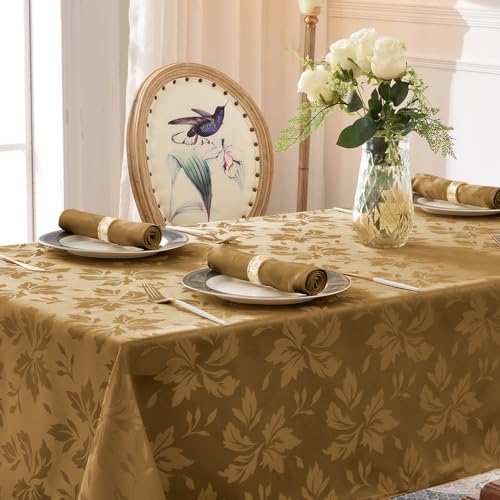 Romanstile Tischdecke Herbst 140x320 Braun abwaschbar rechteckig Luxuriös Muster damast wasserabweisend Tischtuch Tischwäsche für Geburtstag,Oktoberfest,Biertisch,Esszimmer,Herbstdeko,Party,Winter Romanstile Tischdecke Herbst 140x320 Braun abwaschbar rechteckig Luxuriös Muster damast wasserabweisend Tischtuch Tischwäsche für Geburtstag,Oktoberfest,Biertisch,Esszimmer,Herbstdeko,Party,Winter von Romanstile