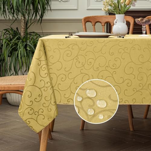 Romanstile Tischdecke Silvester gold abwaschbar 300x150 Damast Jaquard große rechteckige Tischdecken Tischtuch wasserabweisend Weihnachtsdeko für Weihnachten Party,Esszimmer,Neujahr,Familienessen,Xmas Romanstile Tischdecke Silvester gold abwaschbar 300x150 Damast Jaquard große rechteckige Tischdecken Tischtuch wasserabweisend Weihnachtsdeko für Weihnachten Party,Esszimmer,Neujahr,Familienessen,Xmas von Romanstile