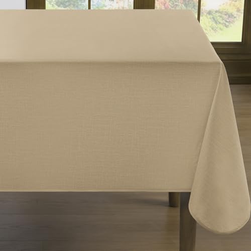 Romanstile Wachstuchtischdecke 140x180 mit Saum Leinenoptik Outdoor Tischdecke wetterfest PVC Wasserdicht Gartentischdecke Table Cloth eckig für Draußen,Geburtstag,Picknick,Party,BBQ,Naturleinen Beige Romanstile Wachstuchtischdecke 140x180 mit Saum Leinenoptik Outdoor Tischdecke wetterfest PVC Wasserdicht Gartentischdecke Table Cloth eckig für Draußen,Geburtstag,Picknick,Party,BBQ,Naturleinen Beige von Romanstile