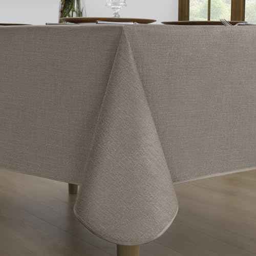 Romanstile Wachstuchtischdecke Outdoor 140x240 cm Mokka Braun mit Saum Leinenoptik PVC Tischdecke Wasserdicht Gartentischdecke wetterfest Table Cloth für Geburtstag,Party,Sommer,Grill,Esstisch,Herbst Romanstile Wachstuchtischdecke Outdoor 140x240 cm Mokka Braun mit Saum Leinenoptik PVC Tischdecke Wasserdicht Gartentischdecke wetterfest Table Cloth für Geburtstag,Party,Sommer,Grill,Esstisch,Herbst von Romanstile