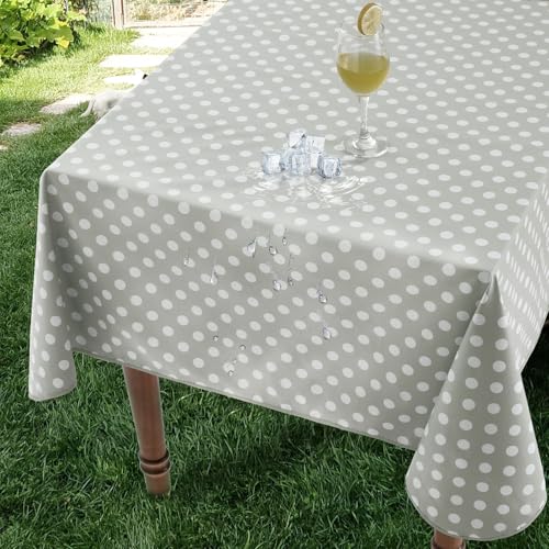 Romanstile Wachstuchtischdecke Outdoor Tischdecke Wetterfest 100x140 Grau mit Punkten Tischdecken PVC Wasserdicht Plastiktischdecke für Hochzeit, Geburtstag,Party,Hotel,Bar,Esstisch,Gartentisch Romanstile Wachstuchtischdecke Outdoor Tischdecke Wetterfest 100x140 Grau mit Punkten Tischdecken PVC Wasserdicht Plastiktischdecke für Hochzeit, Geburtstag,Party,Hotel,Bar,Esstisch,Gartentisch von Romanstile