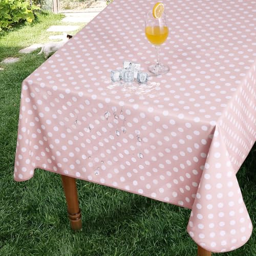 Romanstile Wachstuchtischdecke Outdoor Tischdecke Wetterfest 100x140 cm Rosa mit Punkten Tischdecken PVC Wasserdicht Plastiktischdecke für Hochzeit, Geburtstag,Party,Hotel,Bar,Esstisch,Gartentisch Romanstile Wachstuchtischdecke Outdoor Tischdecke Wetterfest 100x140 cm Rosa mit Punkten Tischdecken PVC Wasserdicht Plastiktischdecke für Hochzeit, Geburtstag,Party,Hotel,Bar,Esstisch,Gartentisch von Romanstile