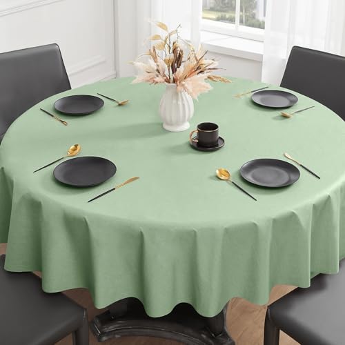 Romanstile Wachstuchtischdecke Outdoor rund 120 cm Grün Tischdecke Leinenoptik PVC Tischdecken Wasserdicht Gartentischdecke wetterfest Table Cloth deko für Geburtstag,Party,Frühling,Sommer.Ostern Romanstile Wachstuchtischdecke Outdoor rund 120 cm Grün Tischdecke Leinenoptik PVC Tischdecken Wasserdicht Gartentischdecke wetterfest Table Cloth deko für Geburtstag,Party,Frühling,Sommer.Ostern von Romanstile