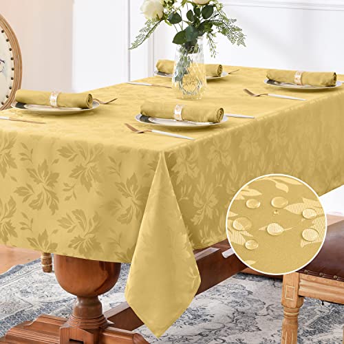 Romanstile fesliche Tischdecke Gold 150x300 abwaschbar groß Luxuriös Jacquard Damast Blumen wasserabweisend Tischtuch Tafeltuch Tablecloth Deko für Weihnachten,Hochzeit,Silvester,Party,Esstisch,Winter Romanstile fesliche Tischdecke Gold 150x300 abwaschbar groß Luxuriös Jacquard Damast Blumen wasserabweisend Tischtuch Tafeltuch Tablecloth Deko für Weihnachten,Hochzeit,Silvester,Party,Esstisch,Winter von Romanstile