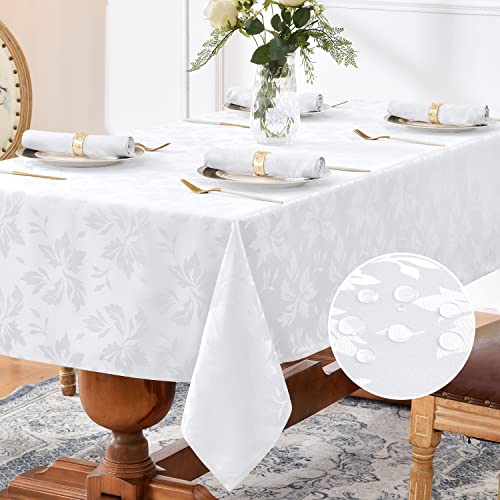 Romanstile große Tischdecke 300x150 Weihnachten weiß abwaschbar rechteckig Luxuriös Jacquard-Damast Muster wasserabweisend Tischtuch Tafeltuch für Geburtstag,Feste,Silvester,Party,Jahrestag,Geschenk Romanstile große Tischdecke 300x150 Weihnachten weiß abwaschbar rechteckig Luxuriös Jacquard-Damast Muster wasserabweisend Tischtuch Tafeltuch für Geburtstag,Feste,Silvester,Party,Jahrestag,Geschenk von Romanstile