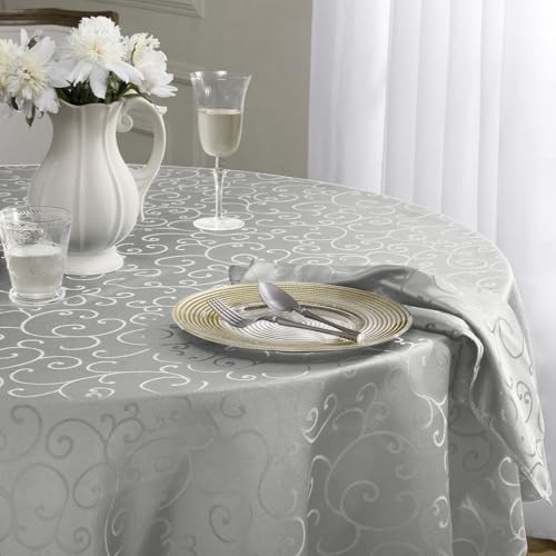 Romanstile kleine runde Tischdecke 80 cm Grau abwaschbar Fleckenschutz wasserabweisend Damast Jacquard Ranke Tischdecken Tischtuch Table Cloth für Party,Geburtstag,Hotel,Restaurant,Bar,Silvester Romanstile kleine runde Tischdecke 80 cm Grau abwaschbar Fleckenschutz wasserabweisend Damast Jacquard Ranke Tischdecken Tischtuch Table Cloth für Party,Geburtstag,Hotel,Restaurant,Bar,Silvester von Romanstile