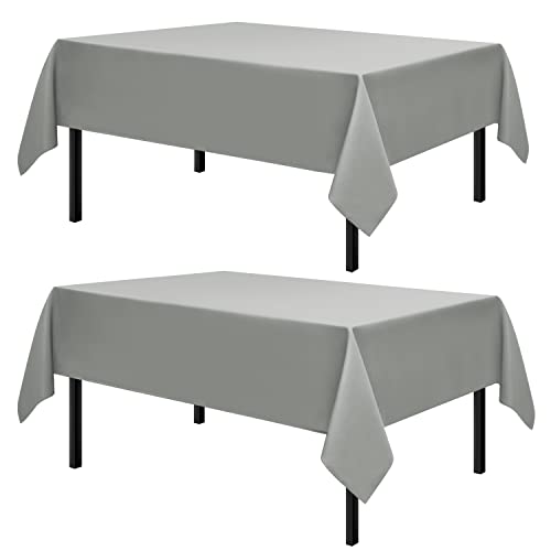 Romanstile rechteckige Tischdecke aus Polyester, flecken- und knitterfrei, waschbar, für Esstisch, Urlaub, Party, Hellgrau, 152 x 304 cm, 2 Stück Romanstile rechteckige Tischdecke aus Polyester, flecken- und knitterfrei, waschbar, für Esstisch, Urlaub, Party, Hellgrau, 152 x 304 cm, 2 Stück von Romanstile