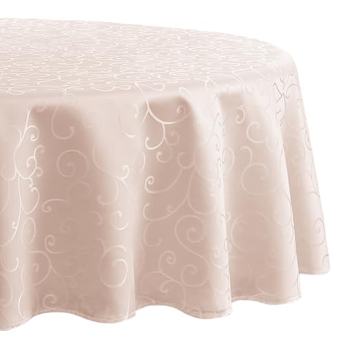 Romanstile runde Tischdecke abwaschbar 140 cm rosa Jacquard Tischdecken Tischtuch Tafeldecke Table Cloth wasserabweisend für Frühling,Ostern,Outdoor,Garten,Geburtstag,Feste,Hochzeiten,Party Romanstile runde Tischdecke abwaschbar 140 cm rosa Jacquard Tischdecken Tischtuch Tafeldecke Table Cloth wasserabweisend für Frühling,Ostern,Outdoor,Garten,Geburtstag,Feste,Hochzeiten,Party von Romanstile